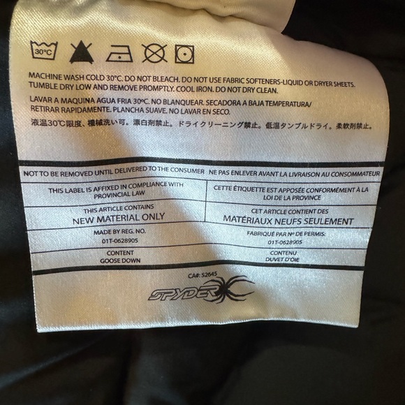 Spyder Women's Black Goose Down Puffer Jacket - Picture 8 of 8